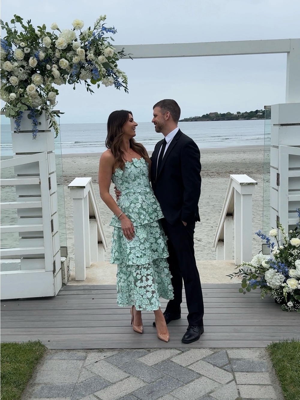Roseate Tiered Maxi Dress in Mint Green - Picture 4 of 4